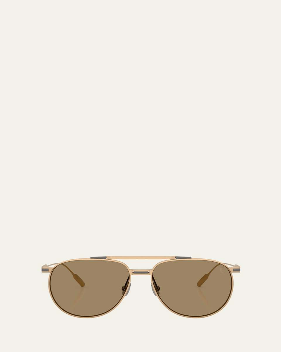 0BC2011ST2 Titanium Aviator Sunglasses